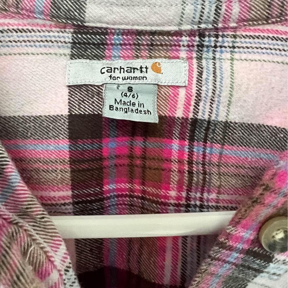 Carhartt Women's Flannel Button Down Shirt- size S - Picture 4 of 4